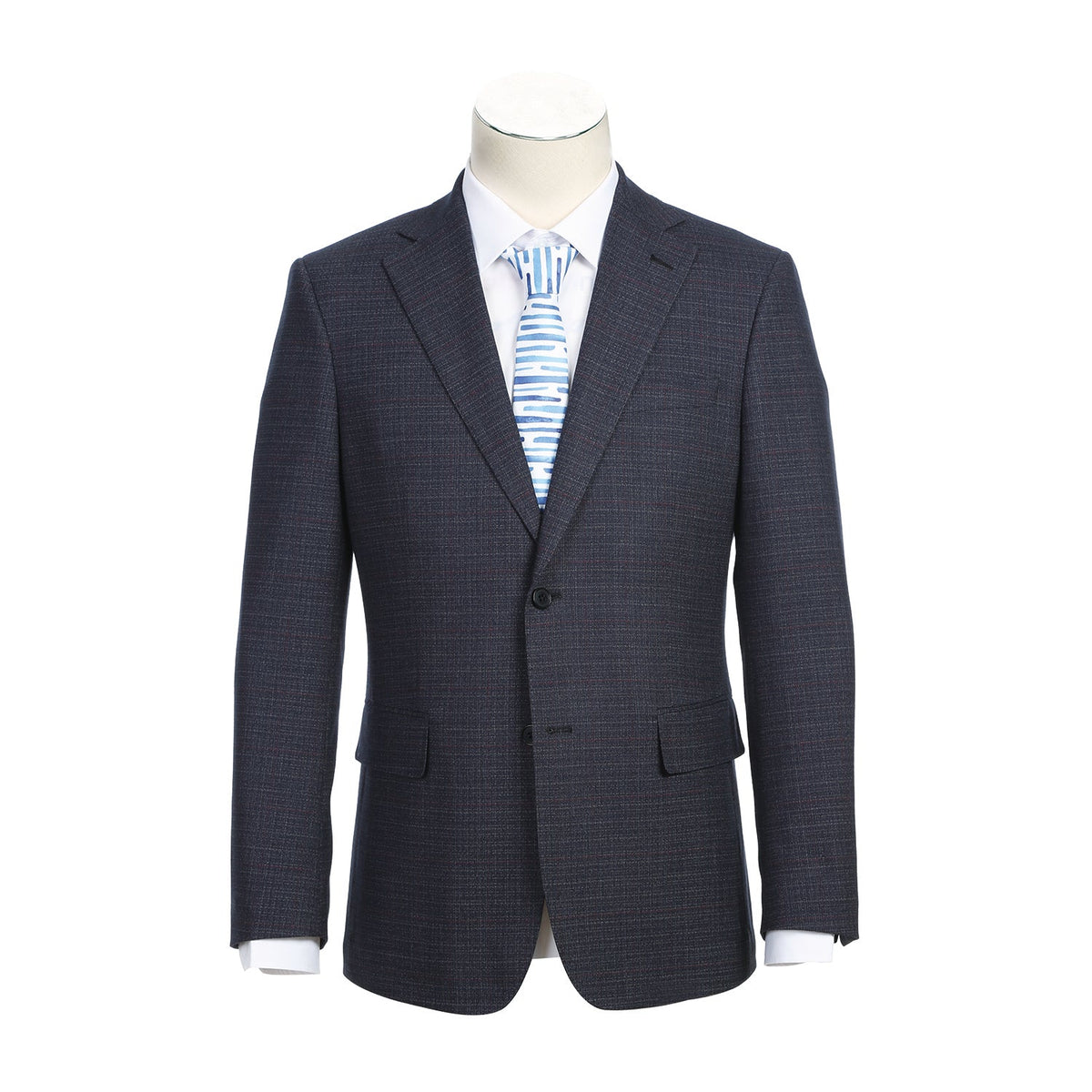 92-53-001EL Gray Navy Check Suit