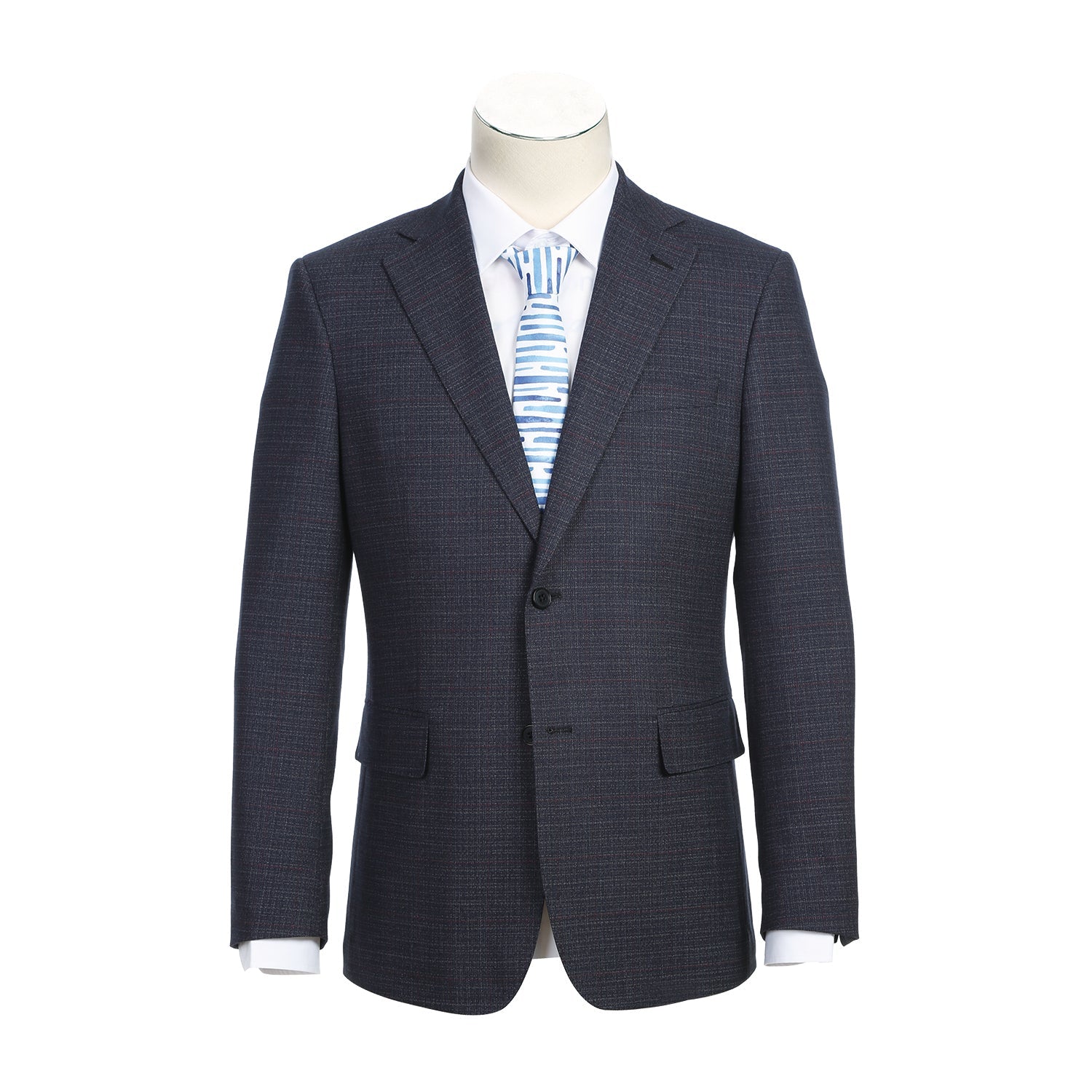 92-53-001EL Gray Navy Check Suit