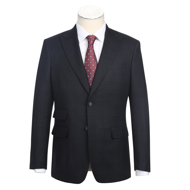 92-05-402EL Black Blue Check Suit