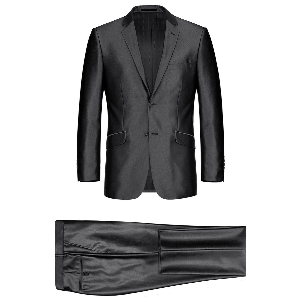 207-1 Men's Sharkskin Italian Styled Two Piece Suit