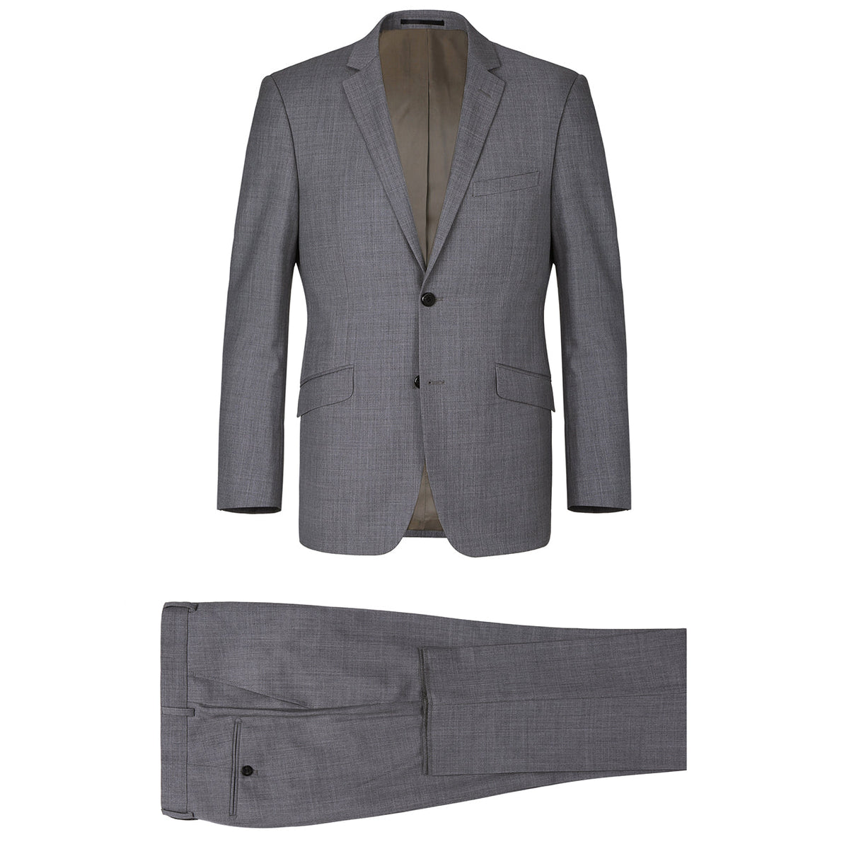 508A-3 Men's 2-Piece Notch Lapel Wool Stretch Suit