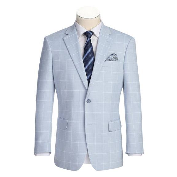 294-64 Men's Classic Fit Blazer LIGHT BLUE L38 Classic Fit