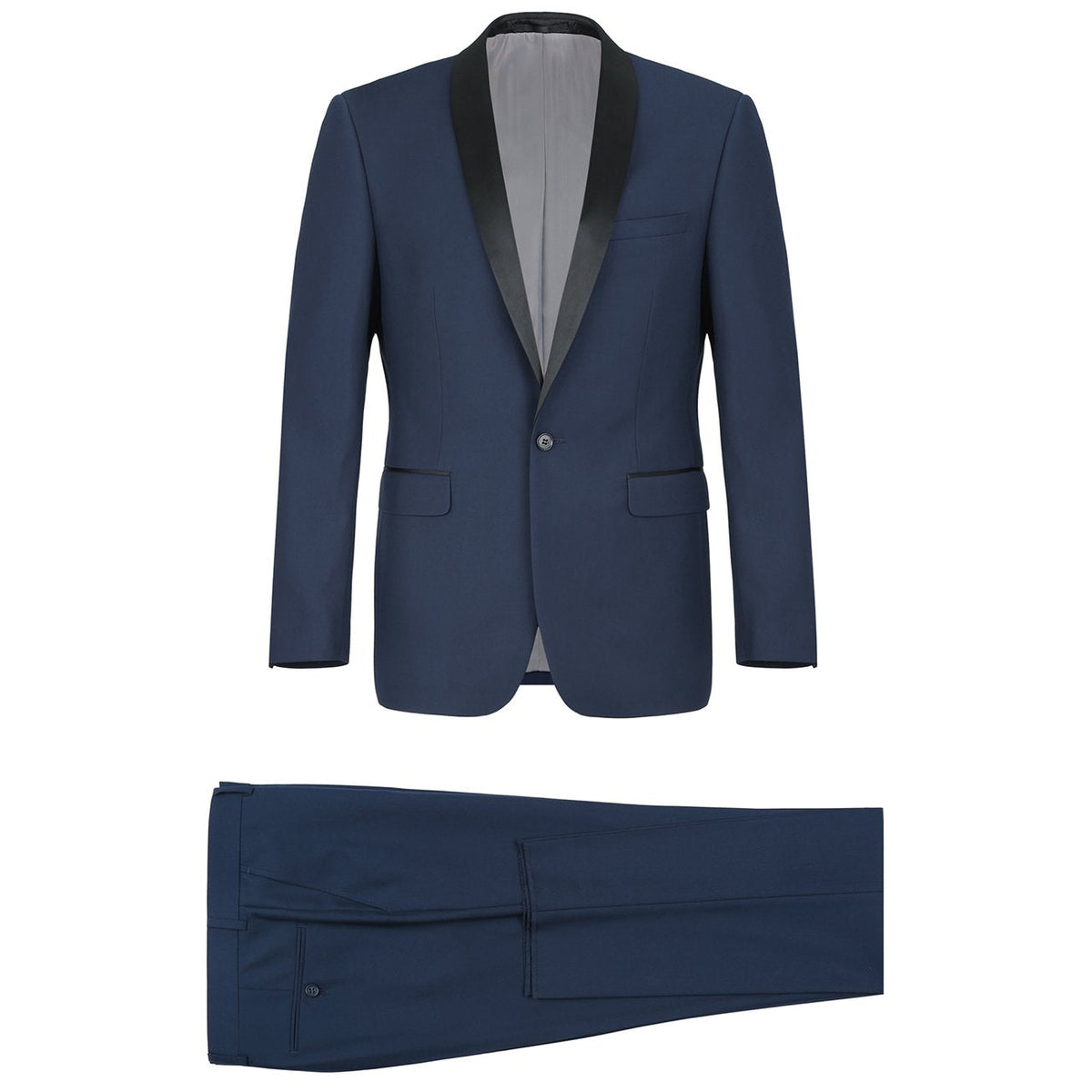 201-19 Men's Slim Fit 2-Piece Shawl Lapel Tuxedo Suit