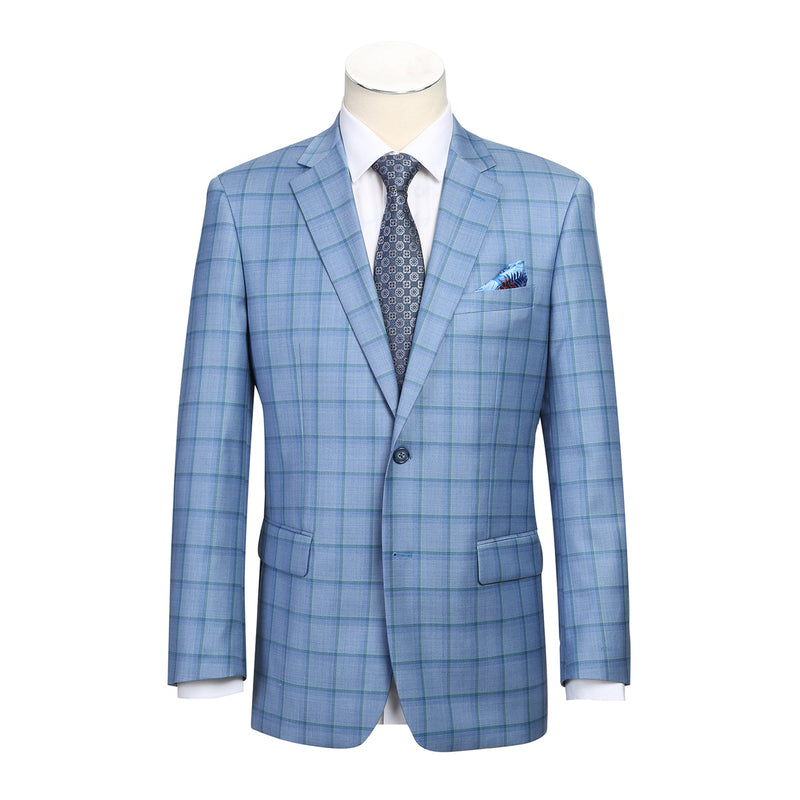 565-1 Men's Classic Fit Wool Blazer BLUE L38 Classic Fit