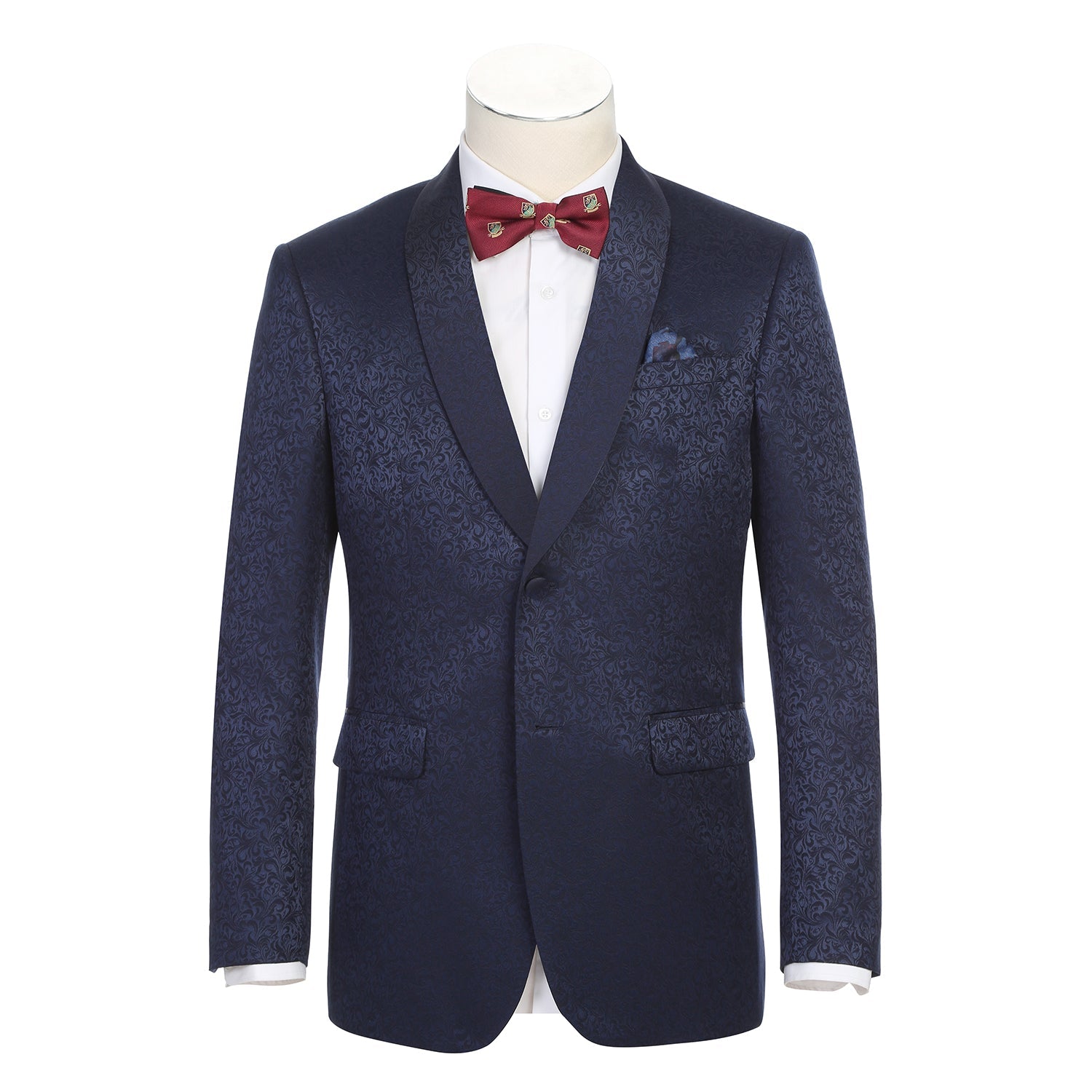 290-21 Men's Slim Fit Stretch Shawl Jacket NAVY L38 New Slim Fit