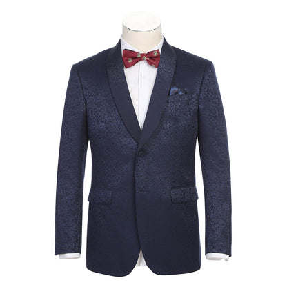 290-21 Men's Slim Fit Stretch Shawl Jacket NAVY L38 New Slim Fit