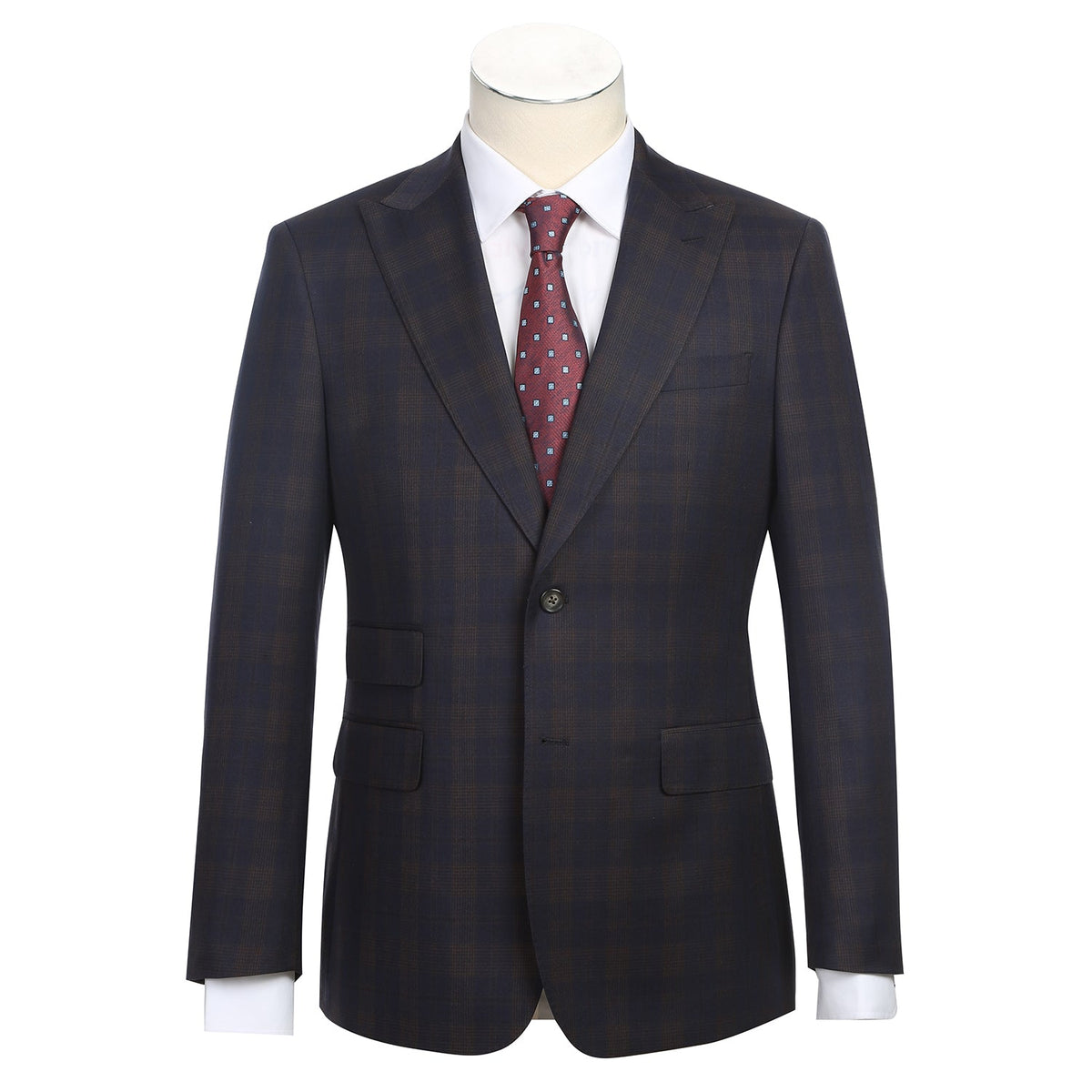 92-50-410EL Brown Check Suit