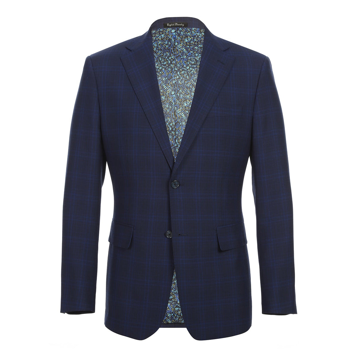 EL92-58-555 Dark Blue Wool Suit