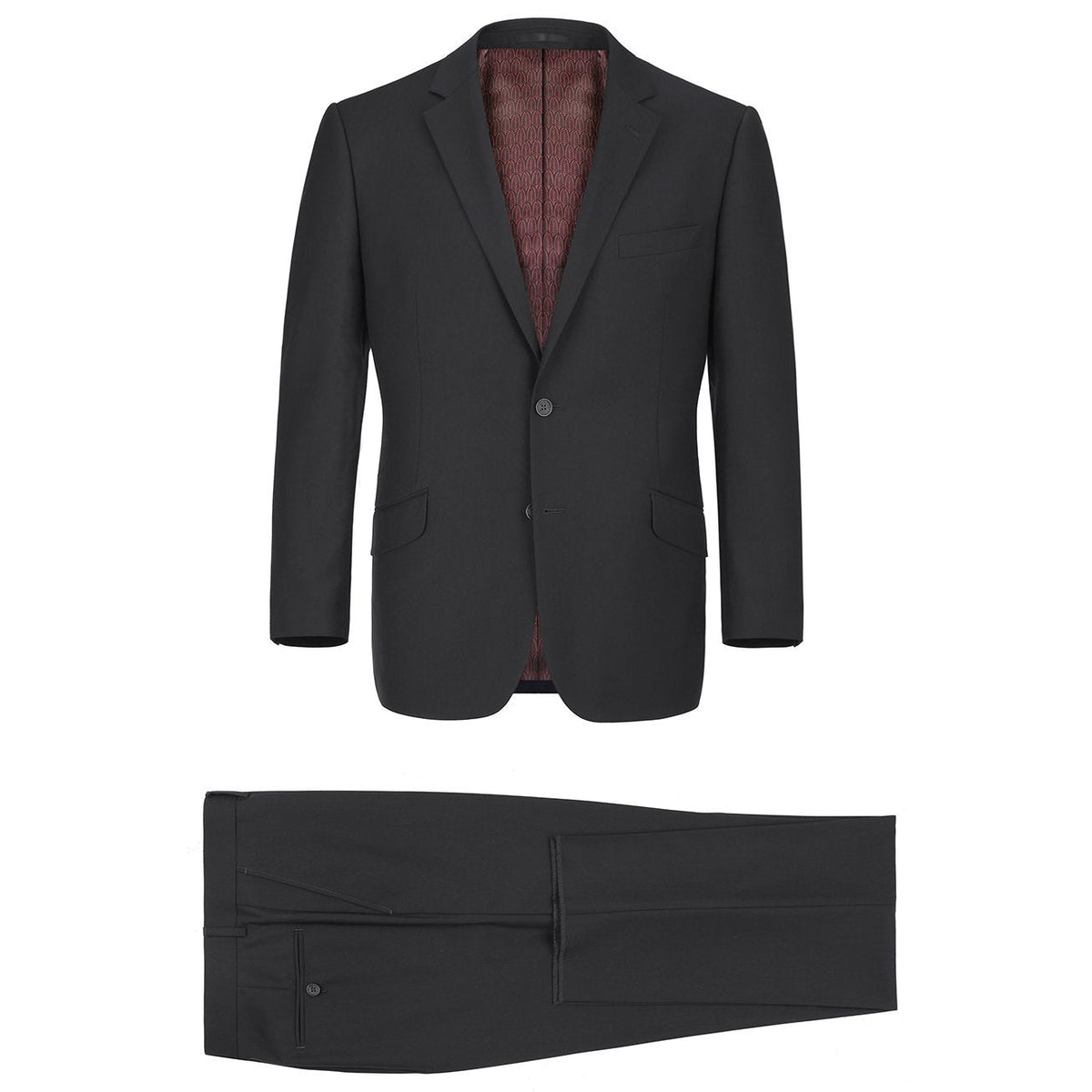 2110-1 Men's Slim Fit Solid Stretch 2-Piece Suit