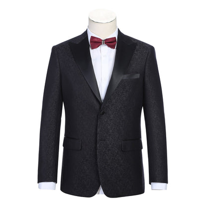 290-15 Men's New Slim Fit Tuxedo Jacket BLACK L38 New Slim Fit
