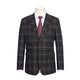 Burgundy Check Suit