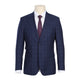 Men's Navy Blue Overcheck Suit