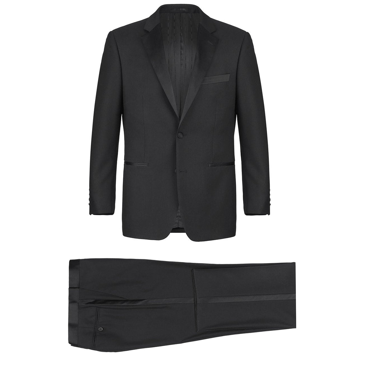 201-1 Men's Satin Notched Lapel 2-Piece Tuxedo Suit
