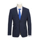 Men's Prussian Blue Window Pane Check Wool Suit