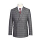 Double-breasted Gray Check Suit
