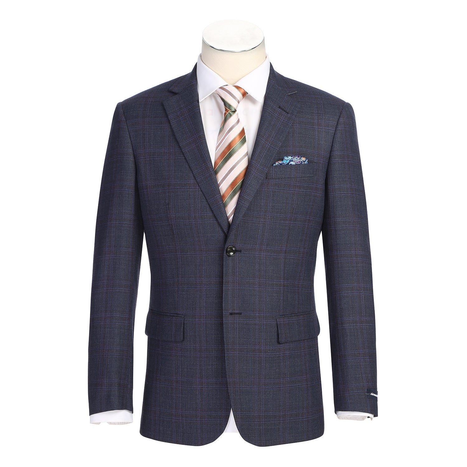 567-3 Men's New Slim Fit Wool Blazer BROWN L38 New Slim Fit