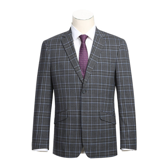 293-28 Men's Slim Fit Checked Suits