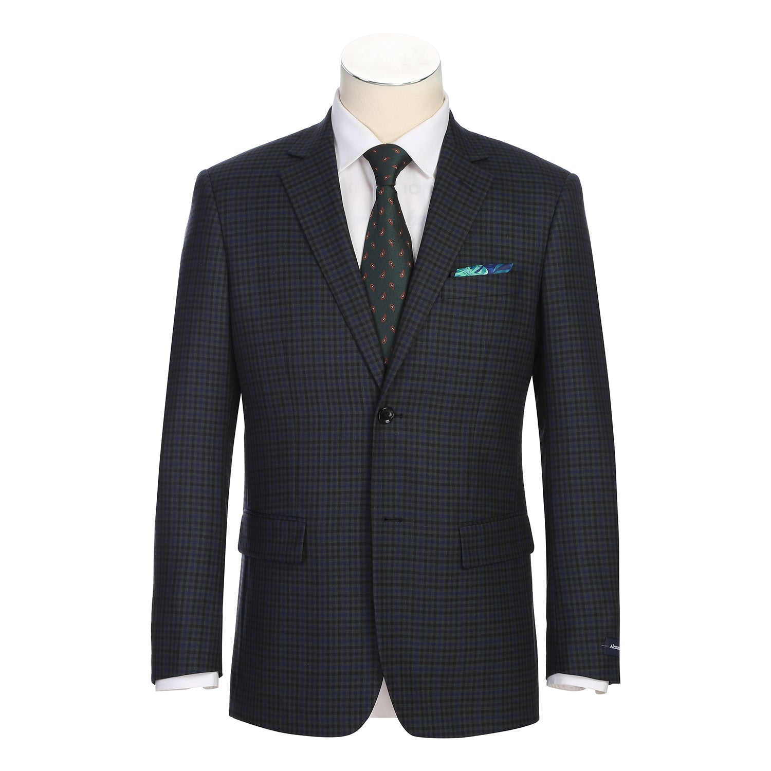 567-4 Men's New Slim Fit Wool Blazer GREEN L38 New Slim Fit
