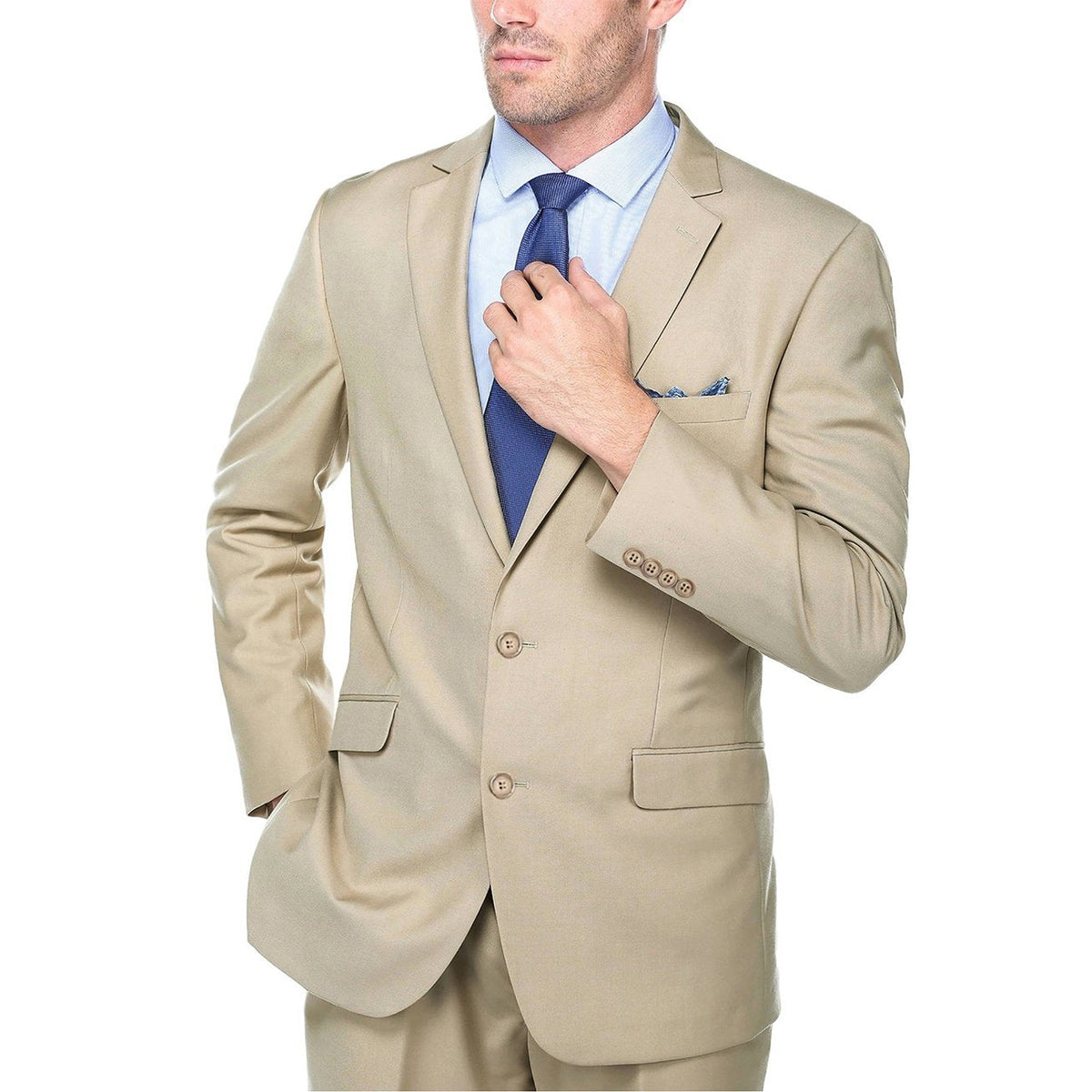 203-11 Men's 2-Piece Slim Fit Single Breasted Notch Lapel Suit