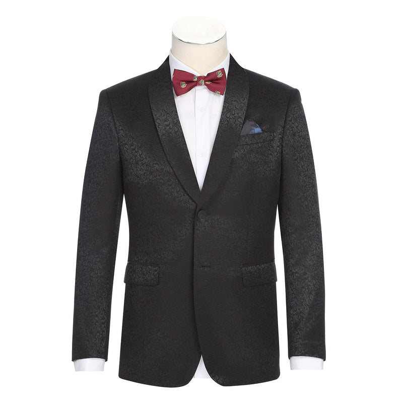290-22 Men's Slim Fit Stretch Shawl Jacket BLACK L38 New Slim Fit