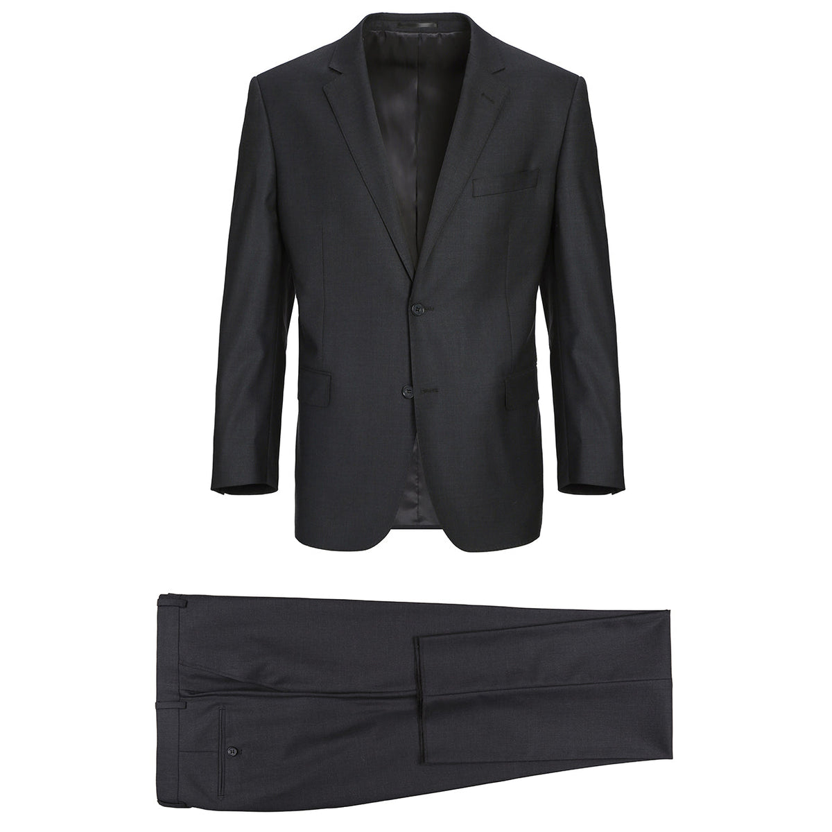 Men's 2-Piece Notch Lapel Wool Stretch Suit