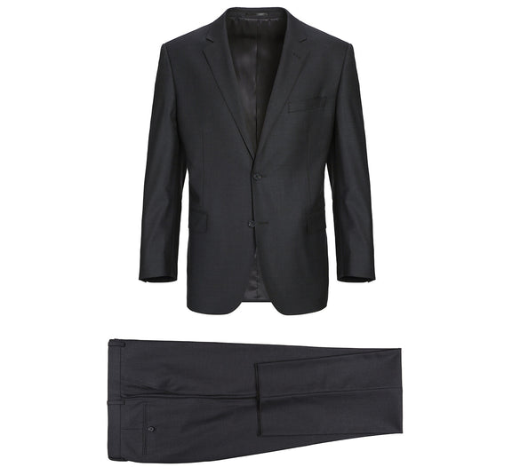 Men's 2-Piece Notch Lapel Wool Stretch Suit
