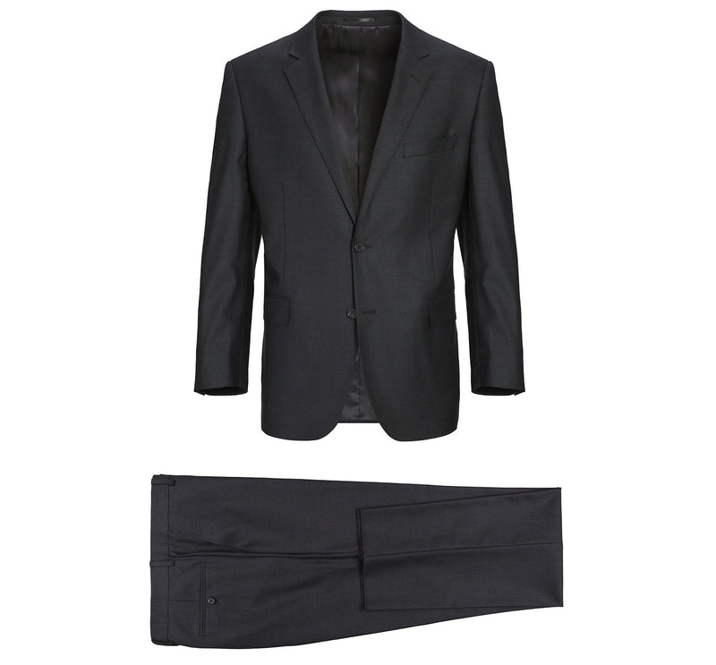 Men's 2-Piece Notch Lapel Wool Stretch Suit