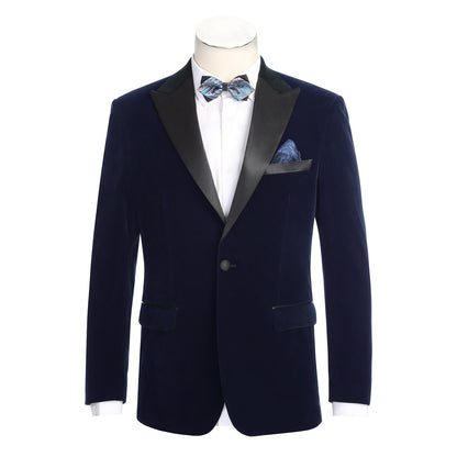 290-12 Men's New Slim Fit Tuxedo Jacket NAVY L38 New Slim Fit