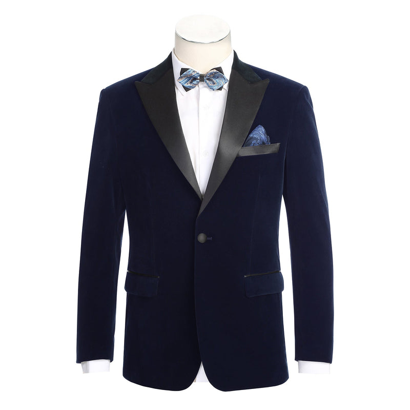 290-12 Men's New Slim Fit Tuxedo Jacket NAVY L38 New Slim Fit