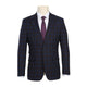82-55-470EL Men's Navy with Burgundy Check Suit