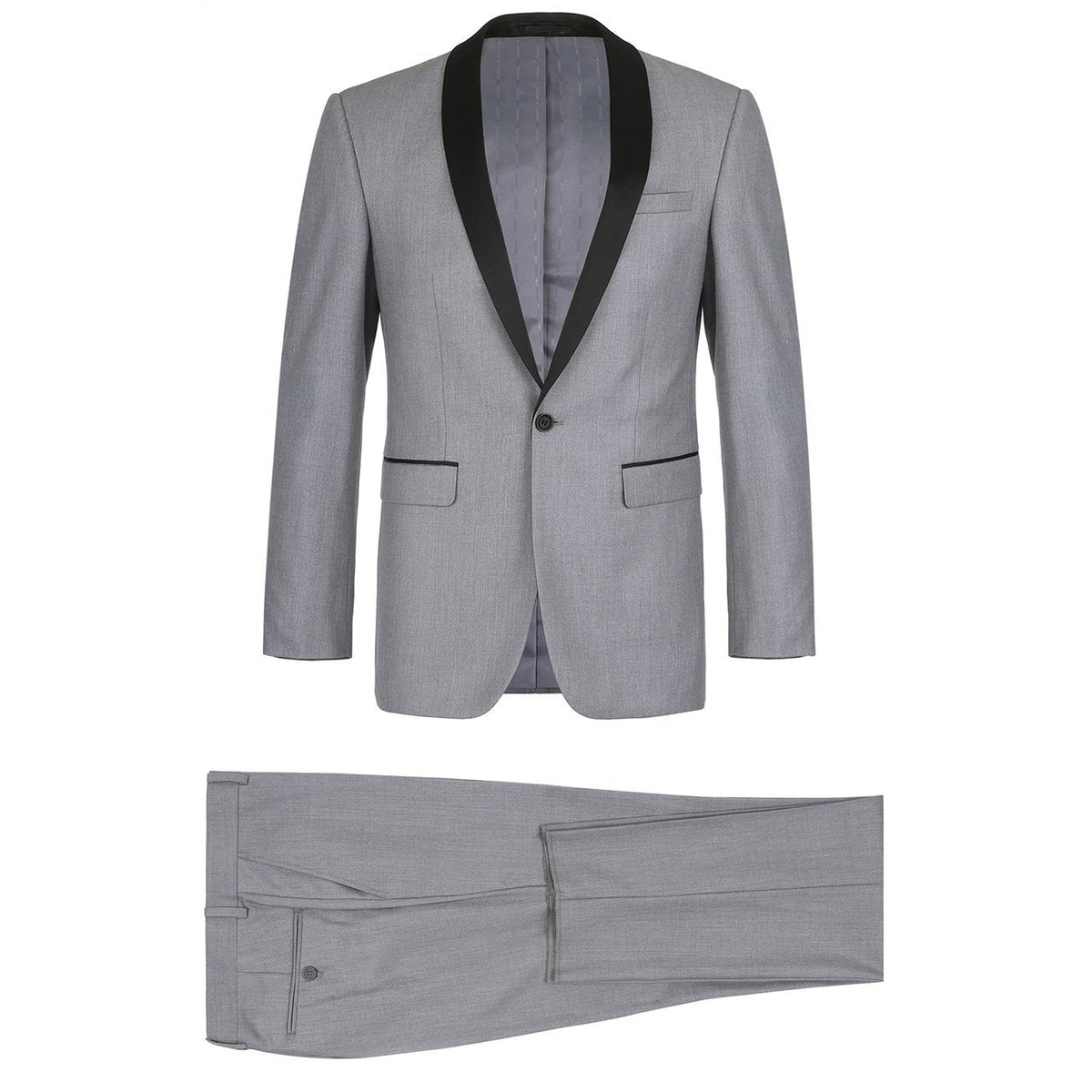202-2 Men's Slim Fit 2-Piece Shawl Lapel Tuxedo Suit