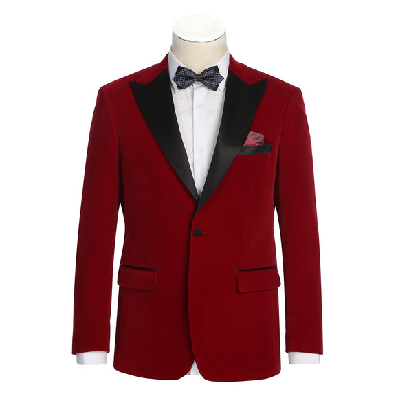 290-13 Men's New Slim Fit Tuxedo Jacket RED L38 New Slim Fit