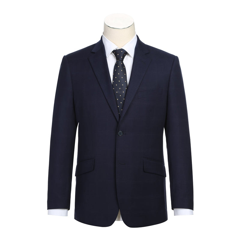 293-29 Men's New Slim Fit Checked Suits