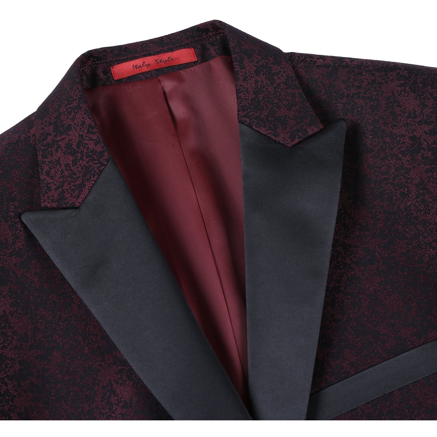 290-5 Men's Slim Fit Burgundy Tuxedo Blazer