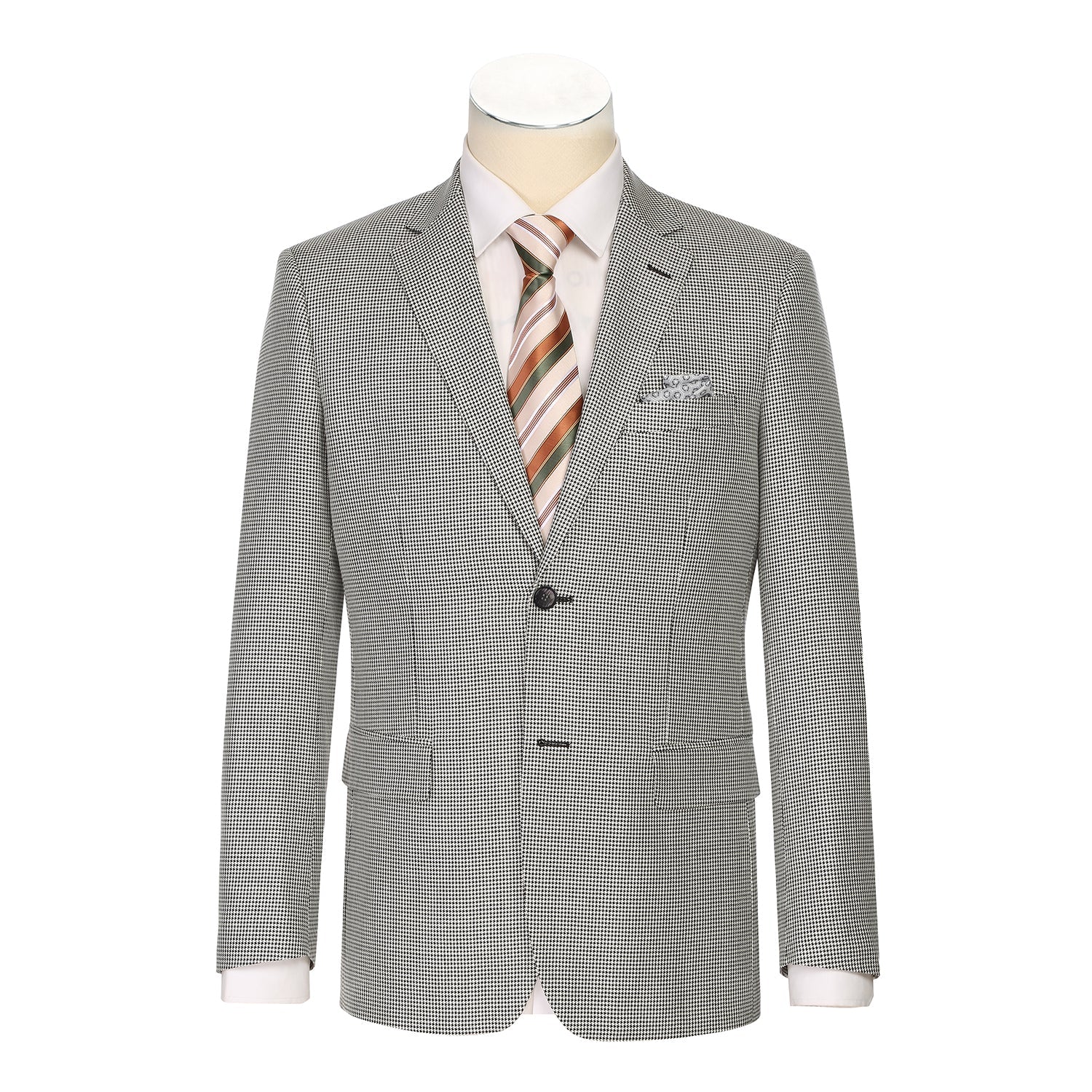 565-20 Men's New Slim Fit Wool Blazer OFF WHITE BLACK L38 New Slim Fit