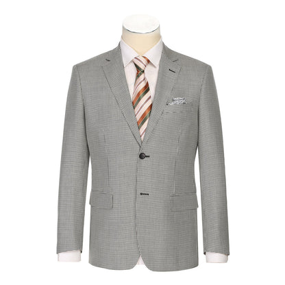 565-20 Men's New Slim Fit Wool Blazer OFF WHITE BLACK L38 New Slim Fit