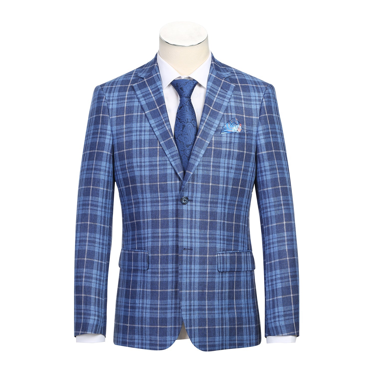 610-10 Men's New Slim Fit Blazer NAVY L38 New Slim Fit