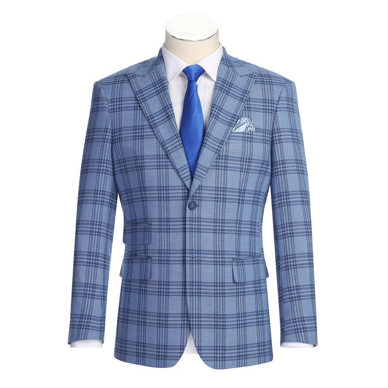 294-63 Men's New Slim Fit Blazer BLUE L38 New Slim Fit