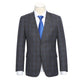 72-55-555EL Men's Gray with Tan Check Notch Suit