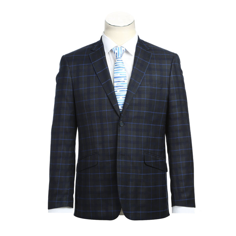 293-27 Men's Classic Fit Checked Suits
