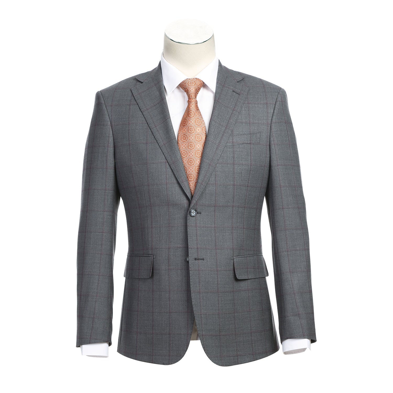 EL82-61-092 Gray Brown Wool Suit