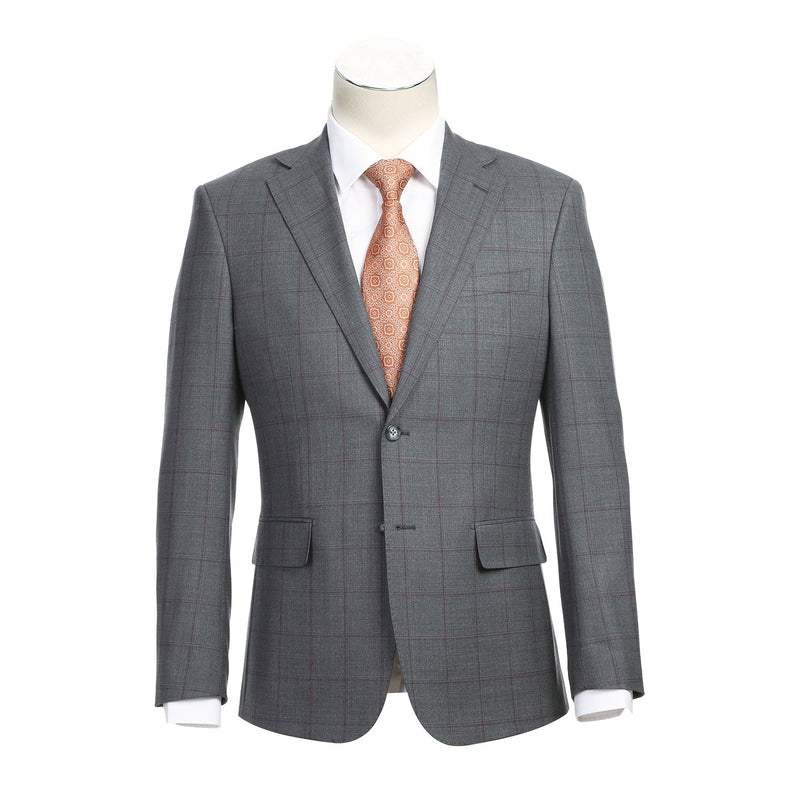 EL82-61-092 Gray Brown Wool Suit