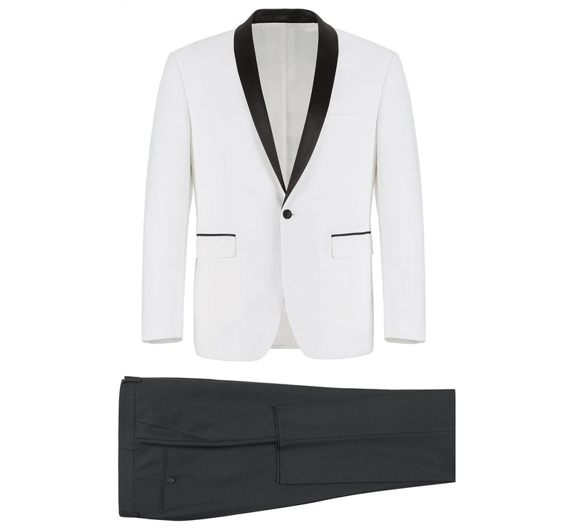 201-16 Men's Slim Fit 2-Piece Shawl Lapel Tuxedo Suit