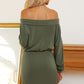 Off-Shoulder Long Sleeve Dress