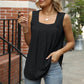 Eyelet Square Neck Tank