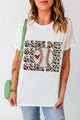 GAME DAY Round Neck Short Sleeve T-Shirt White