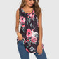 Flower Printed Round Neck Tank