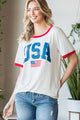 Heimish Full Size USA Contrast Trim Short Sleeve T-Shirt OFFWHITE