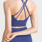 Scoop Neck Crisscross Straps Sports Bra