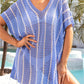 Openwork V-Neck Short Sleeve Cover Up